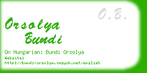 orsolya bundi business card